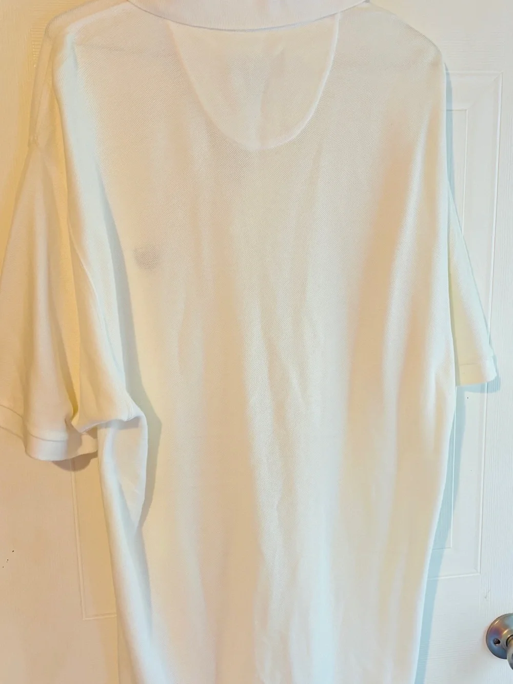 Chaps Ralph Lauren White Pique Polo Shirt Large Resort Coastal Classic